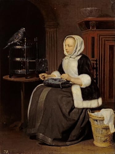 Cuadro en lienzo elimina paredes vacías en tu oficina impresión arte Gabriel Metsu 60x90cm
