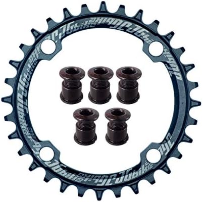 Jgbike Elite Round Oval Chainring 104mm BCD 30T 32T 34T 36T 38T Narrow Wide Single Chainring for 8 9 10 11 12 Speed MTB XC Trail e-Bike Fat Bike Mountain Bike Bicycle
