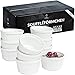 Chefarone Soufflé, set di stampi lavabili in lavastoviglie, in ceramica, per cottura e cottura, mini pirottini da 200 ml, set da 10 pezzi, colore: bianco (9 x 7,5 x 5 cm)