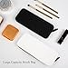 AIBFRID 2PCS Silicone Makeup Brush Bag Travel Zipper Makeup Bag Small Makeup Brush Case Makeup Brush Holder for Travel(Black, White)