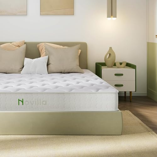 Novilla King Size Mattresses, 8 Inch Pocket Sprung Mattresses with Breathable CertiPUR-US Foam and Skin-friendly OEKO-TEX Fabric, Medium Firm 5FT Mattress 150x200x20cm