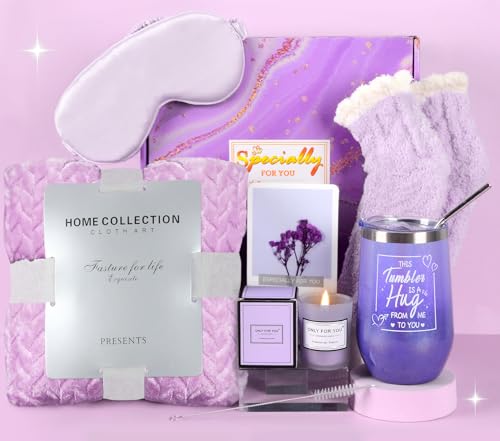 Cadeaus voor dames, cadeau-ideeën voor verjaardag en kerst, beste vriendin, moeder, set mok met warme deken en sokken, geschenkdoos voor Kerstmis en Valentijnsdag