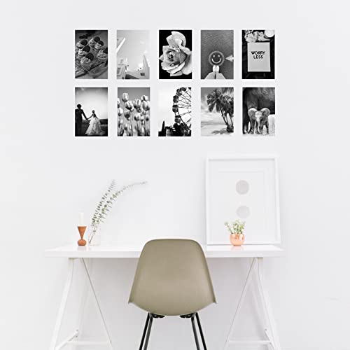 Black And White Wall Collage Kit 75Pcs Of Peaceful Photos For Bedroom, College Dorm, Colorful Boho Aesthetic Decor, Cute Posters Gift For Teen Girls, Modern Interior Decoration, Durable Box, Stickers #TOP7
