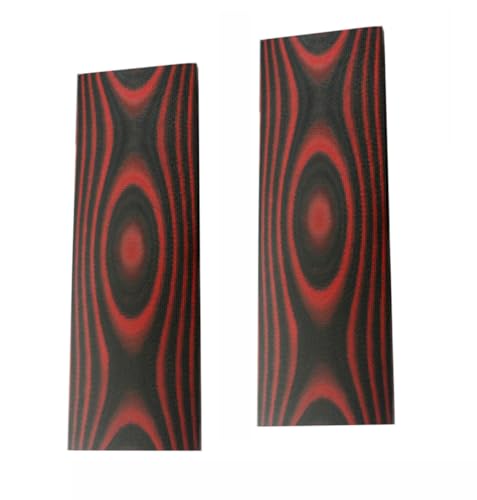 SICODA G10 Handle Material,Knifemakers Supply Custom DIY Tool of Micarta Knife Handle Material slab,pack of 2 pieces (Red & Black)