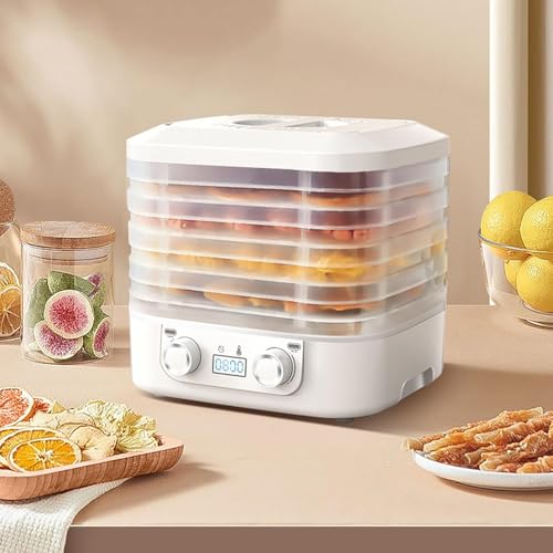 BESTXH Blanca, MáQuina Deshidratadora De Alimentos, MáQuina Liofilizadora De Alimentos para El Hogar, MáQuina Secadora para Dulces Y Bocadillos, Secadora De Alimentos, para Frutas
