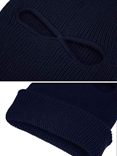 Satinior 2-Hole Knitted Full Face Cover Ski Neck Gaiter, Winter Balaclava Warm Knit Beanie For Outdoor Sports #TOP3