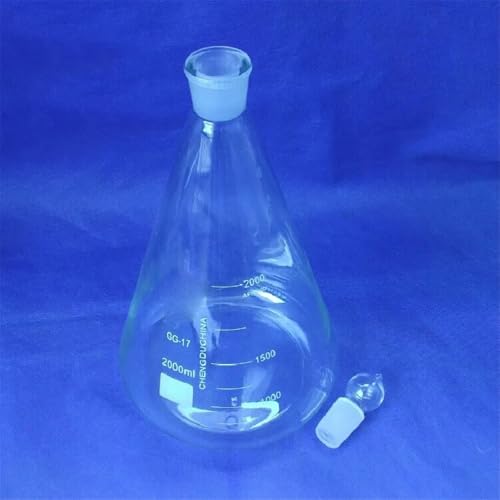 Flacon conique en verre de 2000 ml Erlenmeyer évite projections et fuites - 5