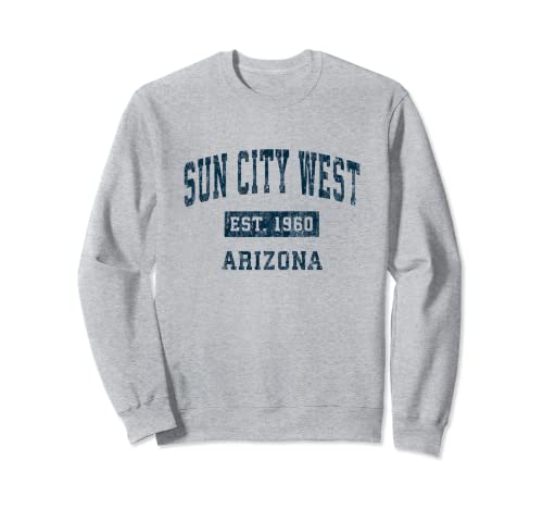 Sun City West Arizona AZ Vintage Sports Design Bleu marine Sweatshirt