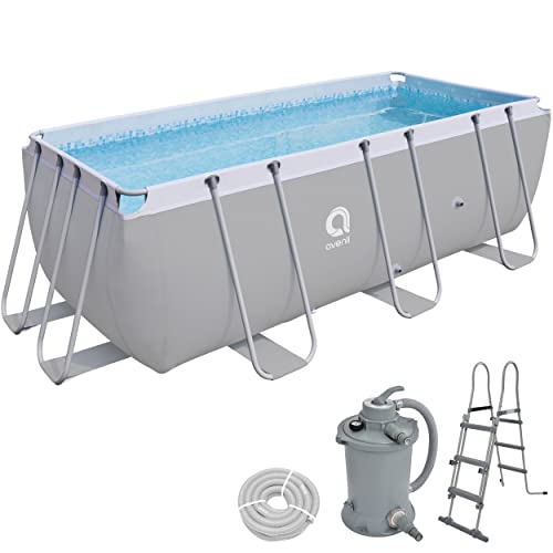 Avenli Pool 400 x 200 x 99 cm Stahlrahmen Aufstellpool Komplettset mit Leiter Schläuchen und Sandfilter Framepool…