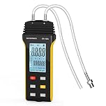 Digital Manometer Differential Pressure Gauge GR-189A Dual-Port Digital Manomete Gas Pressure Tester 11 Selectable Units Professional Air Pressure Meter with Backlight Professional Air Pressure Meter