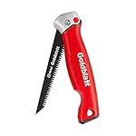 Goldblatt Sierra Plegable 310mm, Serrucho para Pla...: Diseño Plegable: Después de cortar, simplemente doble el producto hasta bloquearlo de forma segura y almacenar impresionando el botón rojo en la manija. Es seguro tanto si está abierta como cerrada. Práctico y Multifuncional: Ambos lados tienen dient...