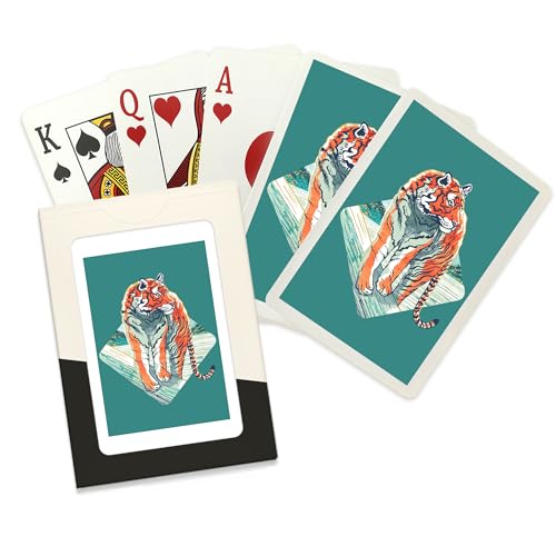 54 cartas póker graphic pastel tiger para adultos