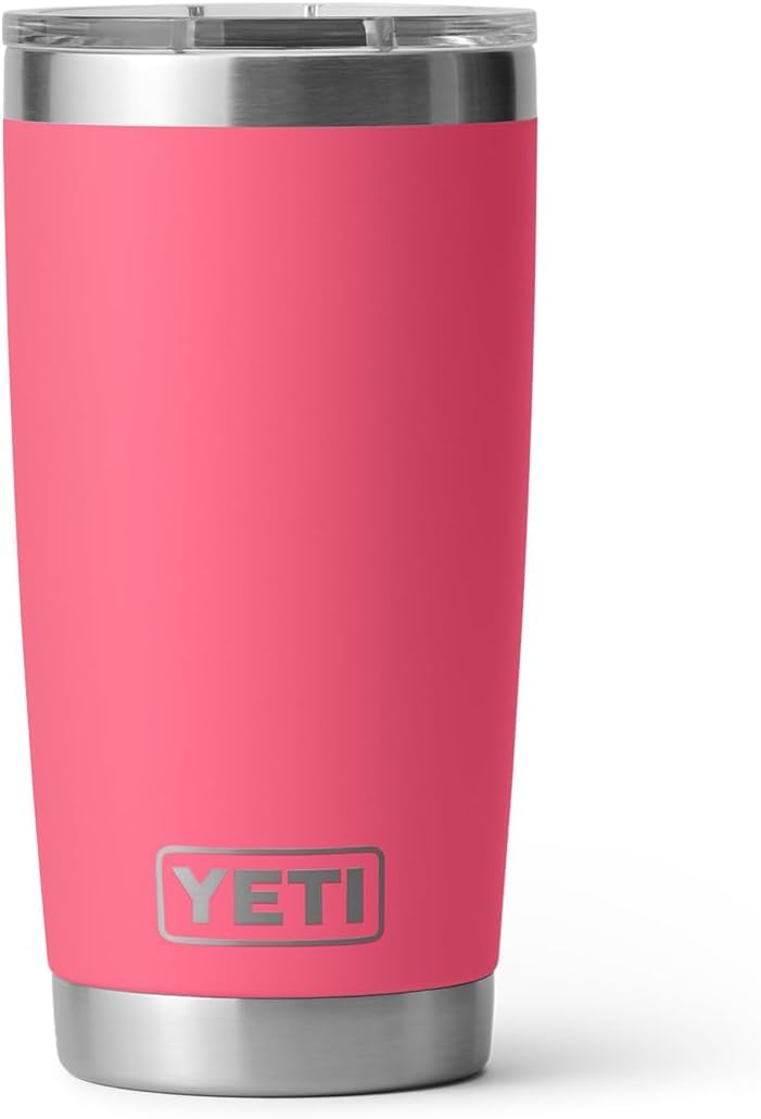 YETI Rambler 20 oz (591 ml) Tumbler with Removable Magslider Lid, Stainless Steel Vacuum Insulated Coffee Cup, Tropical Pink - Image 3