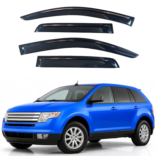 Image of IG Window Visors Fit for 2007-2014 Ford Edge, Out-Channel Rain Guards Vent Wind Deflectors 4PC, Car Accessories for 2007-2015 Lincoln MKX