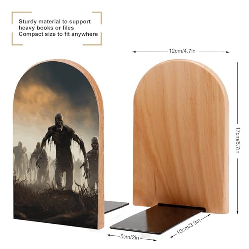 Serre-livres réglable grand format en bois à capacité extensible - 3