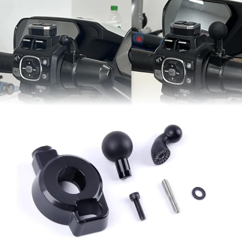 PANICAL Support gauche de téléphone portable pour GPS de navigation - Porte-gobelet pour moto Honda Goldwing GL1800 F6B DCT DOT 2018-2025 - Tête sphérique...