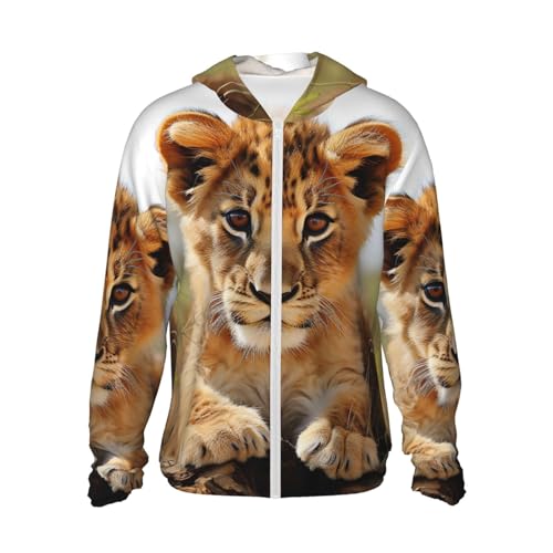 Veste à capuche UPF 50+ contre les coups de soleil veste manches longues lion