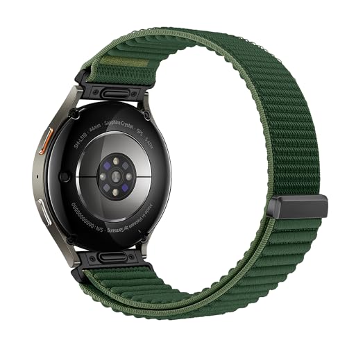 Image of XMUXI 20mm Watch Strap Nylon Compatible with Galaxy Watch 7 /6 /5 /4 40mm 44mm Straps,Compatible with Huawei Watch GT3 42mm /Forerunner 165 /Vivoactive 6 /5 /3 with One Click Metal Connector(NO WATCH)