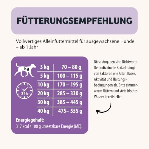BugBell 800g BellyVital - Premium Trockenfutter mit Insekten - Fettreduziertes Trockenfutter für Hunde - Verdauung & Darmflora mit Präbiotika - Hundefutter trocken mit Löwenzahn