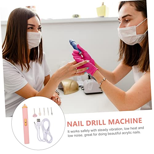Kit de ponceuse à électrique USB portable avec 2 ensembles complets pour ongles - 4