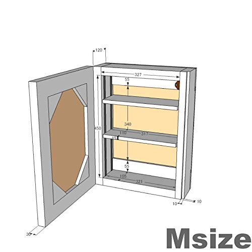 Amazon.co.jp: OLD ASHIBA ミラー キャビネット Mサイズ 幅39.7cm×高