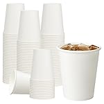 RACETOP 8 oz 300 Pack Disposable Paper Coffee Cups, Disposable Paper Cups, Hot Coffee Cups for Office, Party, Home