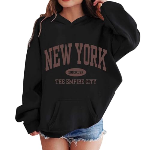 Sweat-shirt à capuche enfant vêtement fille garçon noir graphique taille 11-12 ans