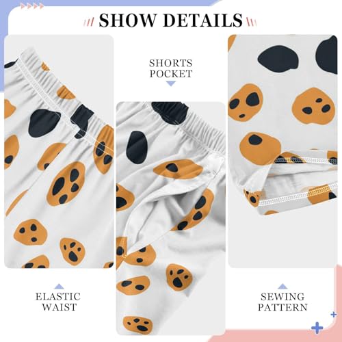 Boys' Pants Leopard Yellow Black Spots Long Bottoms Jogger Pants Elastic Waist Trousers with Pockets S-XL4