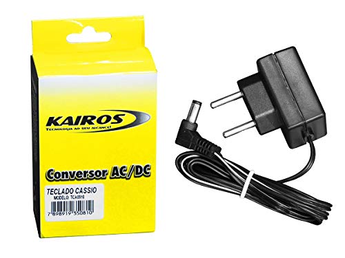 Fonte Para Teclado Cassio 9V 1,0A Bivolt Kairos Tca0910