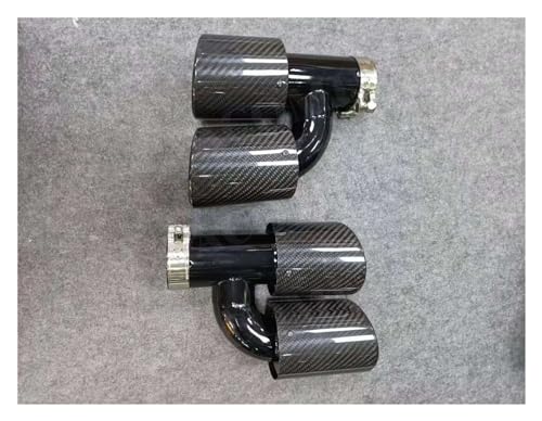 Parachoques trasero de aspecto de fibra de carbono y acero inoxidable para accesorios Audi