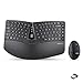 Price comparison product image perixx PERIDUO-606 Wireless 2.4G Mini Ergonomic Keyboard with Vertical Mouse, with Adjustable Palm Rest Stand and Membrane Keys, UK Layout