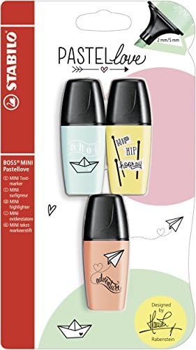 Highlighter STABILO BOSS MINI Sweet Friends - Pack of 5 - pink, blue, yellow, green, orange