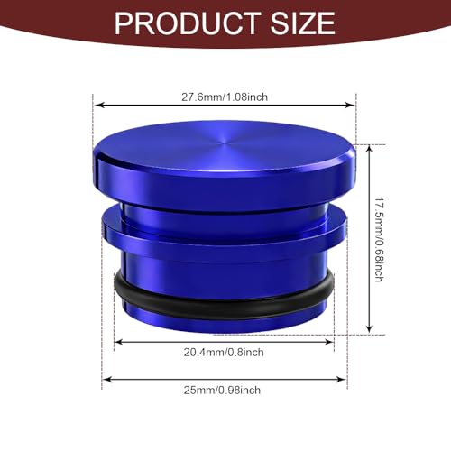 Image of Car Cigarette Lighter Plug Cover, Cigarette Lighter Covers, Aluminum Plugs Cover Car Decoration, Waterproof Dustproof Cigarette Lighter Socket Cap for SUV Truck with 12V Power Source (Blue)