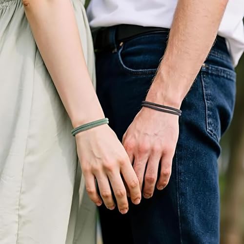 GoodTool 6 Pcs Braided Rope Bracelets Set, Braided Bracelets, Adjustable Bracelet with Double Slider Clasp, Handcrafted Braided Cord Wristband for Men and Women