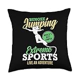 Bungee Jumping Extreme Sports Live Adventure Gift Bungee Jumping Extreme Sports | Live an Adventure Throw Pillow, 18x18, Multicolor