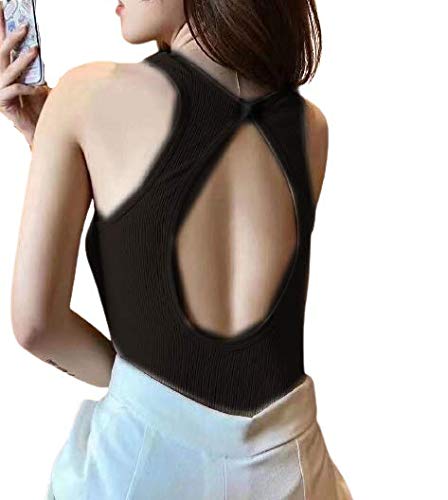 HELISHA Women’s & Girl’s Regular wear Fancy Plain Padded Long Camisole Tank Crop Top (Removable Pads) (Free-Size)