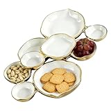 Grupo de cuencos para servir,Plato de servir de metal moderno de varios niveles | 9 racimos cuencos decorativos para servir - Para ensalada de frutas, pasta, charcuteria, postre, vacaciones, bodas