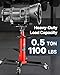 VEVOR 1/2Ton/1100lbs Capacity Hydraulic Transmission Jack, Car & Truck Compatible, 33.5-67 Inch Lift Range, 2-Stage Jack Stand with Foot Pedal, 360 Swivel Wheel, Red