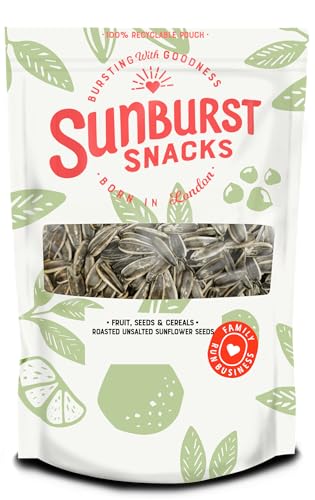 Sunburst Snacks Sunflower Seeds Roasted & Unsalted, Gluten Free, Vegan & High Protein Snack, Recyclable & Resealable Pouch, 1KG