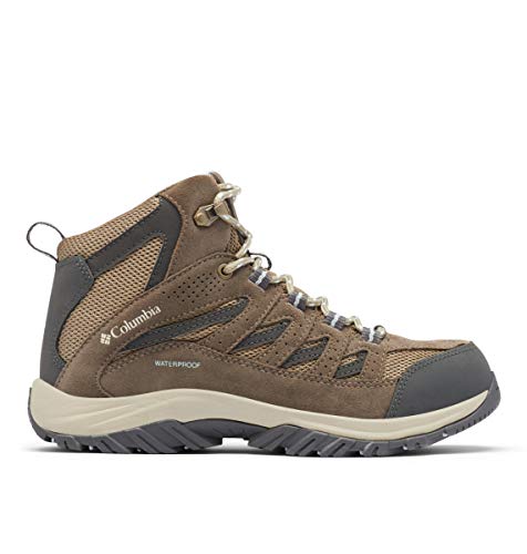 Columbia Columbia Women's Crestwood Mid Waterproof Hiking Boot, Breathable, pebble, oxygen, 9.5 Regular US