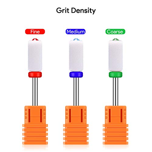 JCMASTER® Premium Keramik Aufsätze longlife Bits 2.35mm Nagelfräser Crystal Gelnägel Medium Schleifen Acryl Maniküre… – Bild 4