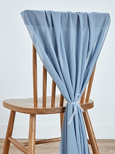 Beddeb 10 Pack Dusty Blue Table Runner 10Ft Sheer Chiffon Table Runner 29X120 Inches Romantic Tulle Table Runner For Wedding Decor Birthday Party Bridal Baby Shower Table Decoration #TOP5