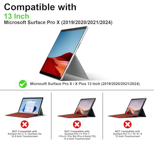 Housse cuir Surface Pro X Plus+ de style luxe pour protéger votre tablette 13 pouces - 2