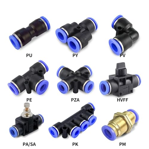 Conector neumático de 14mm de plástico PY de alta resistencia para manguera de agua PU 6
