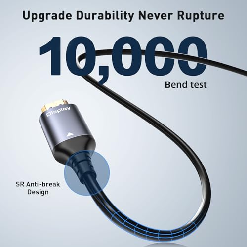 8K Fiber Optic HDMI Cable 50FT, 48Gbps HDMI 2.1 Cable Ultra High Speed 8K@60Hz,4K120Hz,HDCP 2.2&2.3, HDR10 Compatible with Fire Roku Apple HDTV,Monitor,Projecto PS5 Xbox etc.
