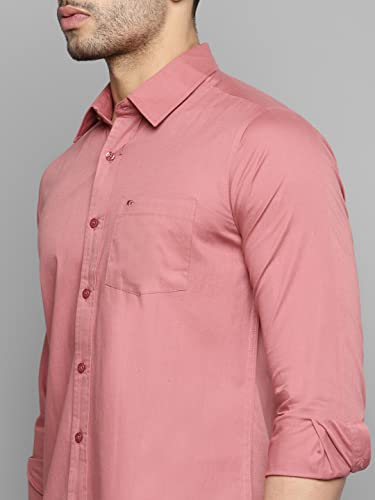 Image of Allen Cooper Solid Shirts for Men - 100% Cotton Comfort Fit Casual and Formal Shirt - Breathable, Soft, Classic Style (Multiple Colors)