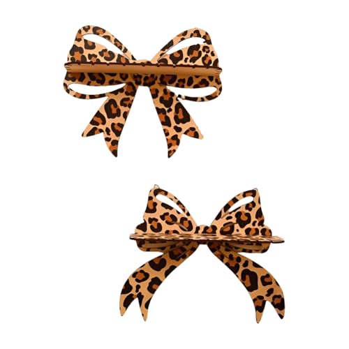 Roxvue Estante de Pared con Lazo con Estampado de Leopardo, Estante para Colgar Joyas, Estante de Almacenamiento de Pared