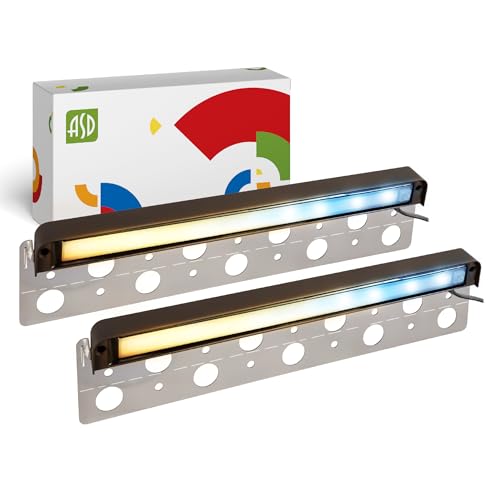ASD LED 12 Inch Retaining Wall Light Fixture, Hardscape Paver Lighting | 5CCT, Low Voltage, Swivel, Waterproof, ETL Listed | 5W 330LM 2200K-5000K 12V | Landscape Step Illumination | Bronze, 2 Pack