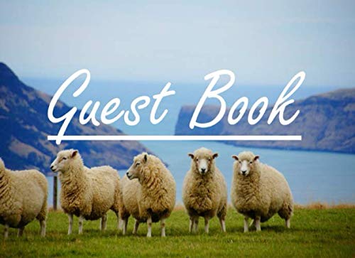 Guest Book: Sheep Guest Book For Airbnb, Vacation Home, Cabin, Rental Property, Vrbo, Bed & Breakfast, Cottage, Etc