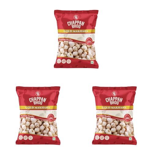 Image of Chappan Bhog Gold Makhana 100g | 5+ Suta Extra Large Foxnuts (Phool Makhana) | Raw Makhana (Lotus Seeds) | Healthy Snack | High Protein, Keto and Gluten Free | Fasting and Evening Diet Snack | Low in Fat